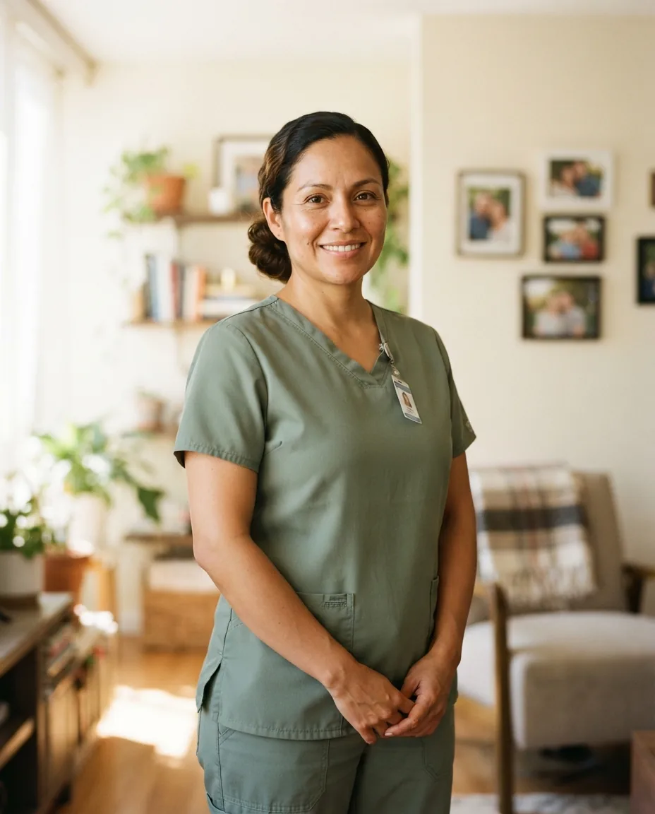 Cuidadora profesional de adultos mayores